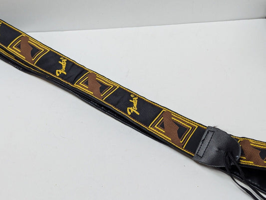 Fender Strat DELUXE LOGO GUITAR STRAP Monogrammed Clapton Signature Pre-Owned