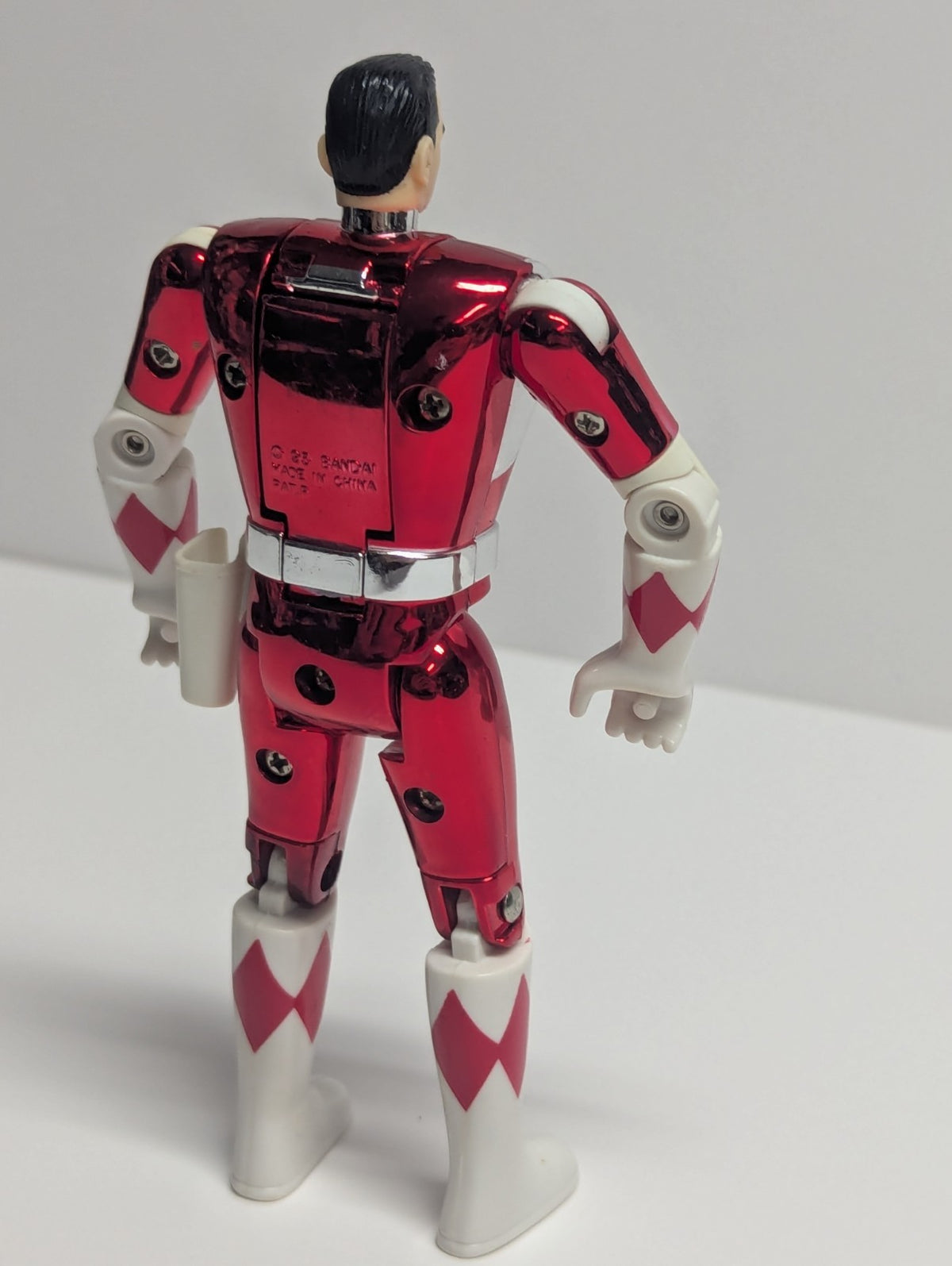 Mighty Morphin Power Rangers Red Metallic Ranger Flip Head Rocky