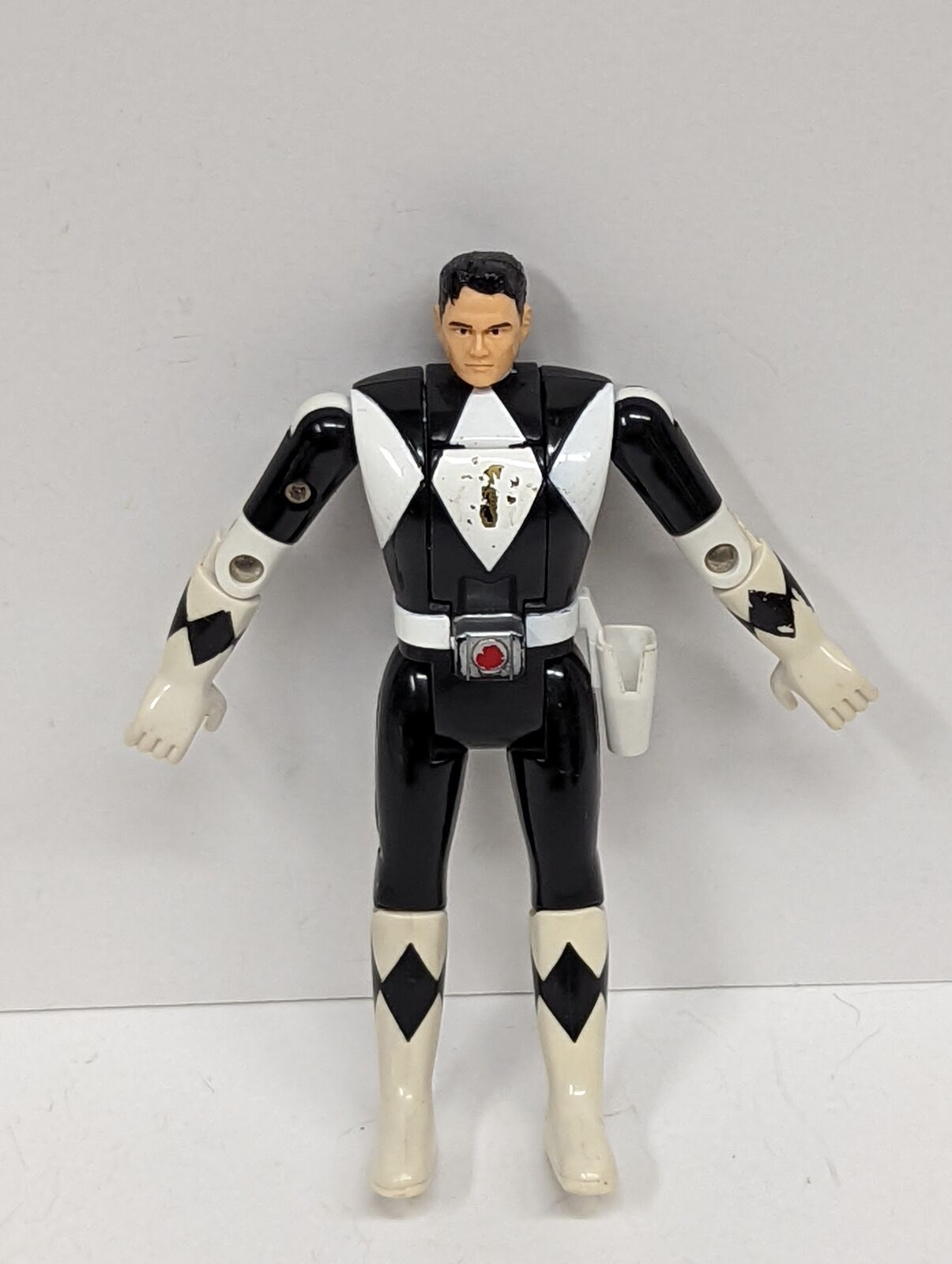 Power Rangers Mighty Morphin Series 2 Black Ranger Adam Flip head USED