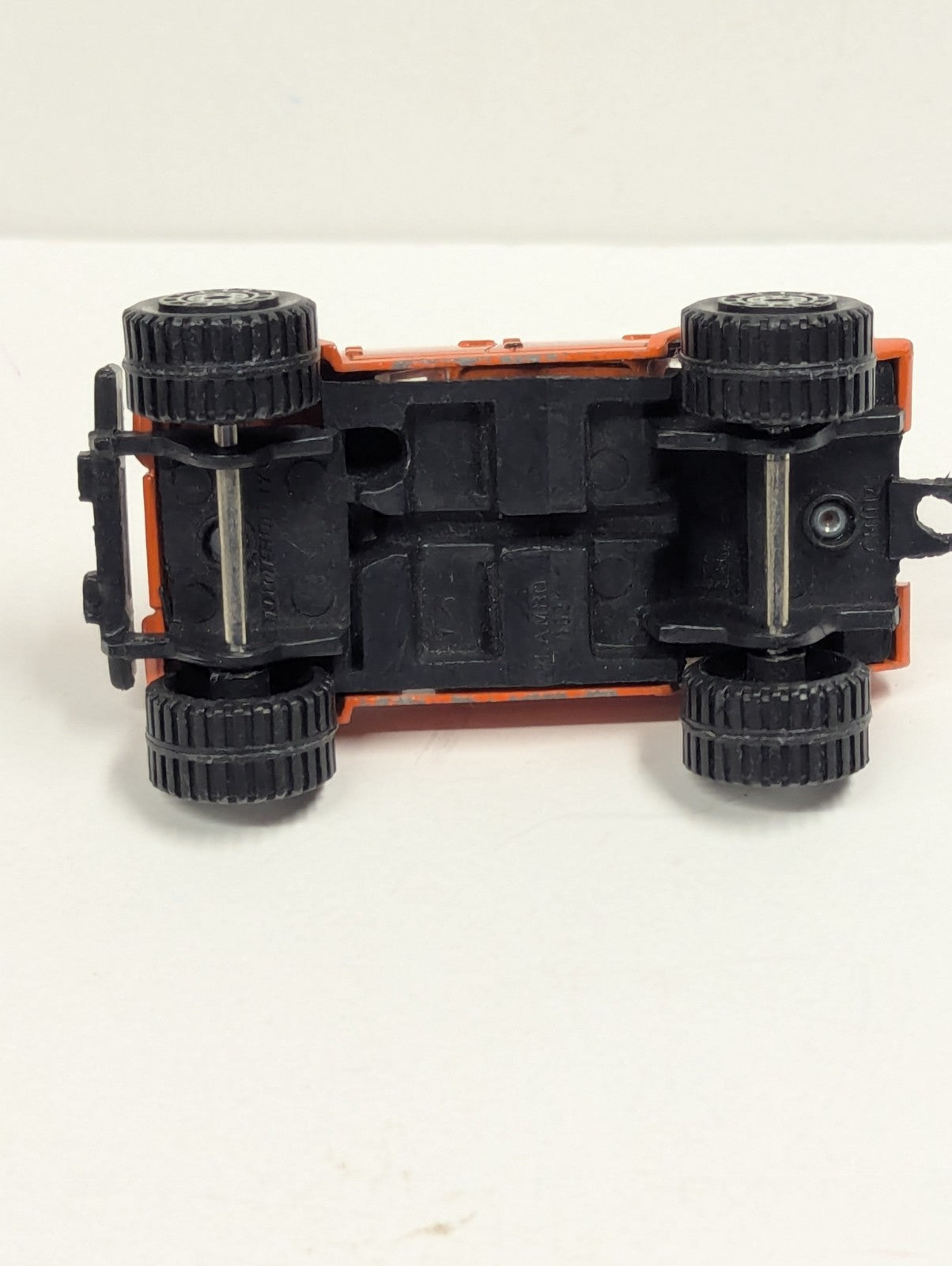 1990 Vintage Tootsietoy Lambo 002 Heavy Duty Orange Diecast Model Truck