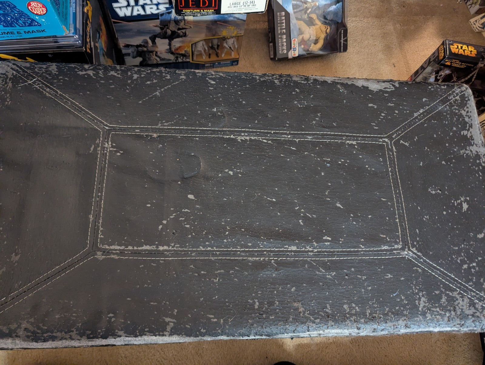 RockBand Storage Ottoman - RARE  Trays Included Storage Bench DAMAGED/WORN