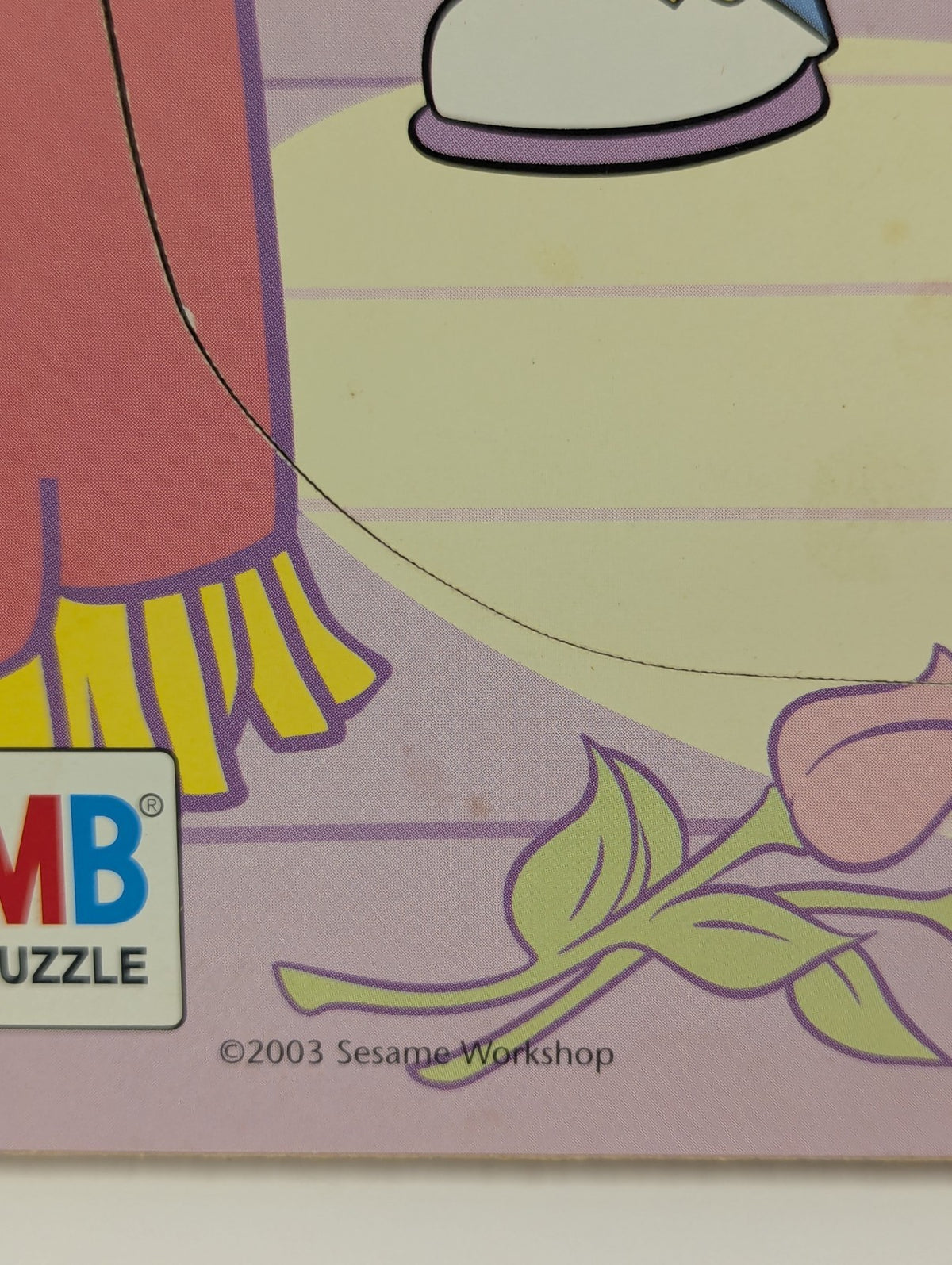 2003 SESAME STREET frame tray puzzle Zoe Ballerina kids toy Elmo & Zoe wooden