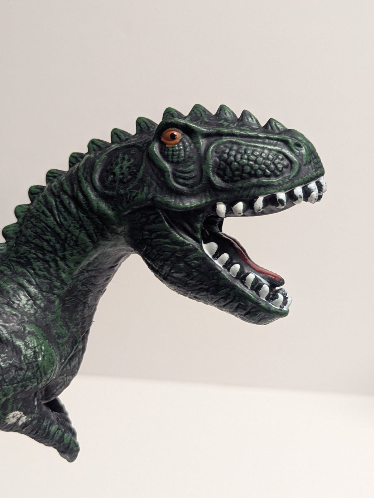 Vintage Style T-Rex Dinosaur Toy 10" Foam Filled Soft Rubber Monster Unlicensed 