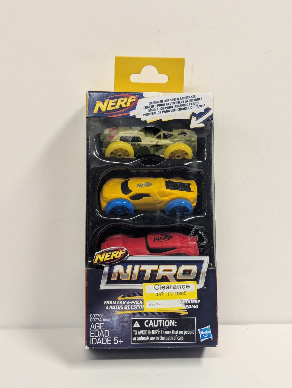 Hasbro Nerf Nitro Foam Car 3-Pack Toy