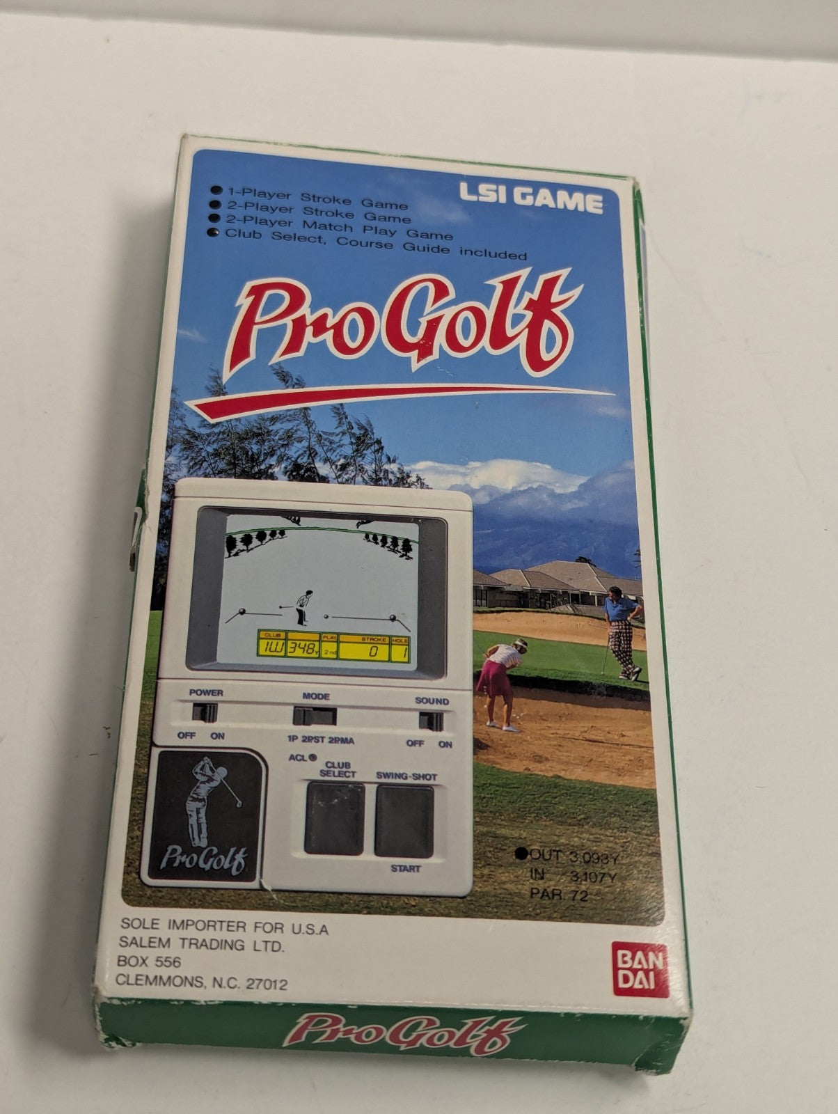 Vintage 1984 LSI Pro Golf Bandai Hand Held Electronic Game w/ Box UNTESTED