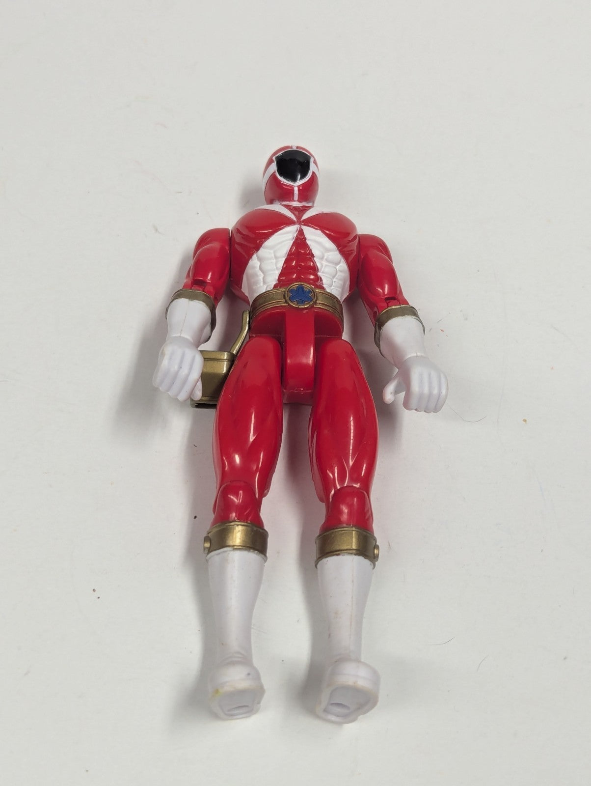 1999 Bandai Power Rangers Light Speed Rescue Red Ranger Action Figure with Bike