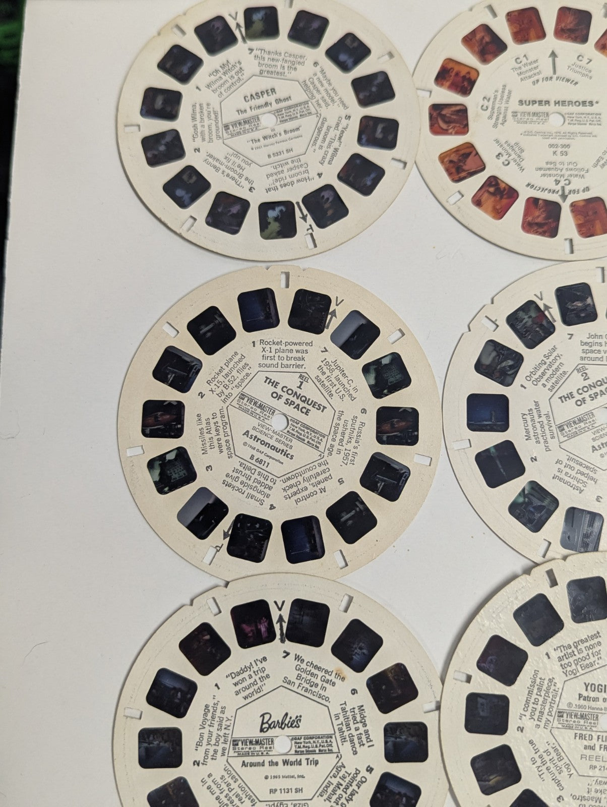 Vintage View-Master Fun Pack & 3-D BAKELITE VIEWER w/t Many Slides Original Box