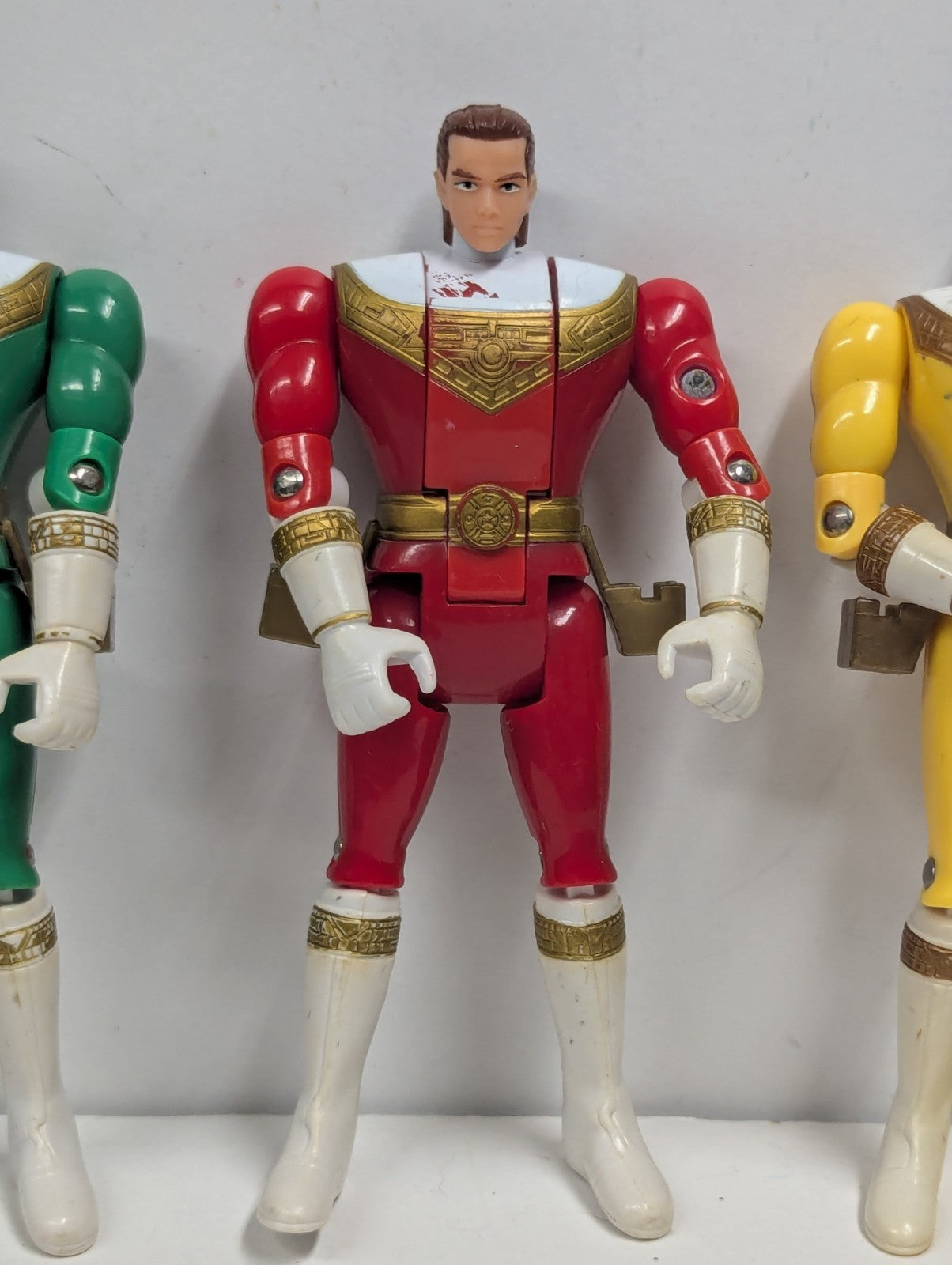 1996 Bandai Mighty Morphin POWER RANGERS ZEO Fliphead Figure Lot of 4 