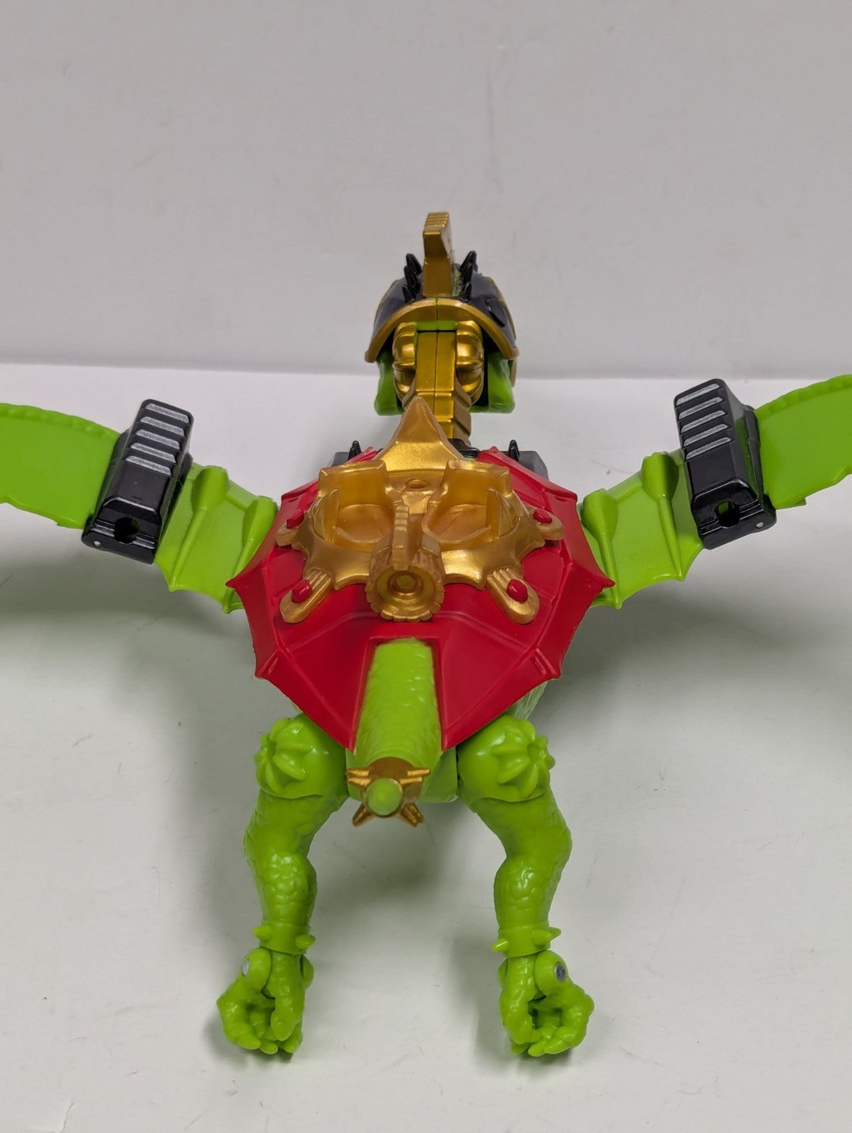 12" Long Treasure X Dino Gold Pterodactyl Green Dinosaur Figure Toy