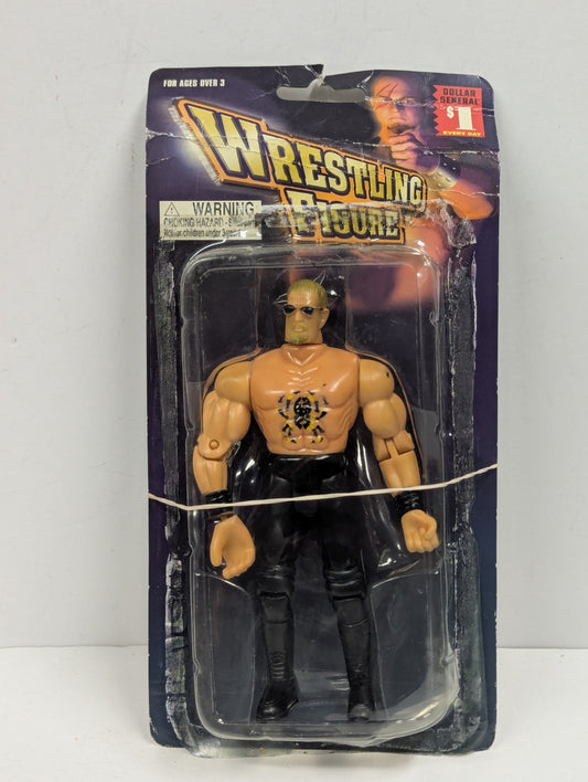 Dude Love WWE WWF Action Figure Dollar General Bootleg Wrestler Spider Tattoo