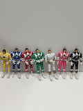 Lot of 7 Power Rangers Auto Morphin Flipheads White & Green Included LOOSE 1C