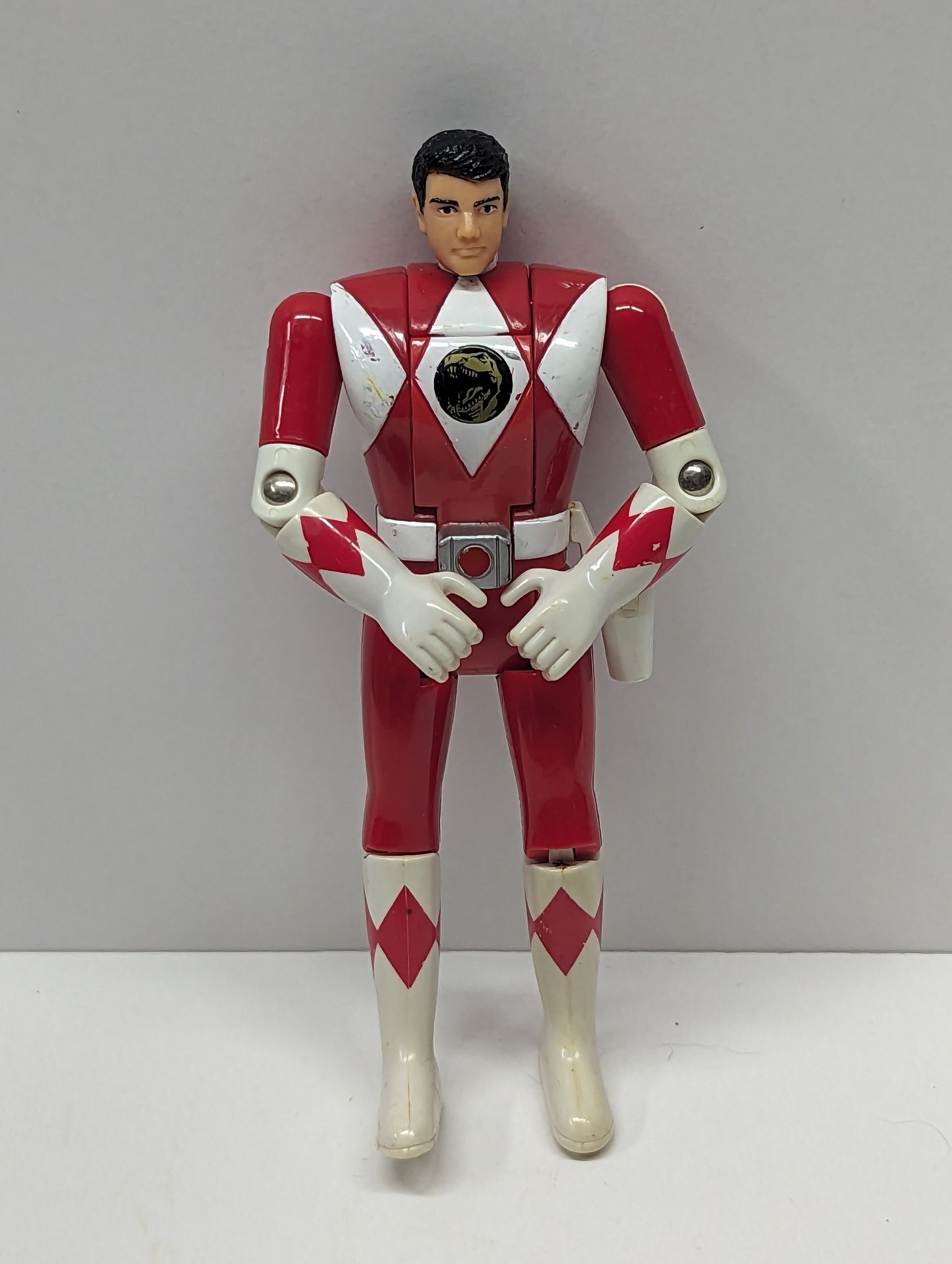1993 Mighty Morphin Power Rangers Auto Morphin Flip Head Figure RED 1C