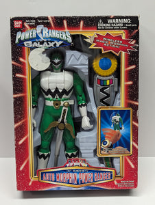 1999 Power Rangers Lost Galaxy 10" Auto Morphin Green in Box USED 1C