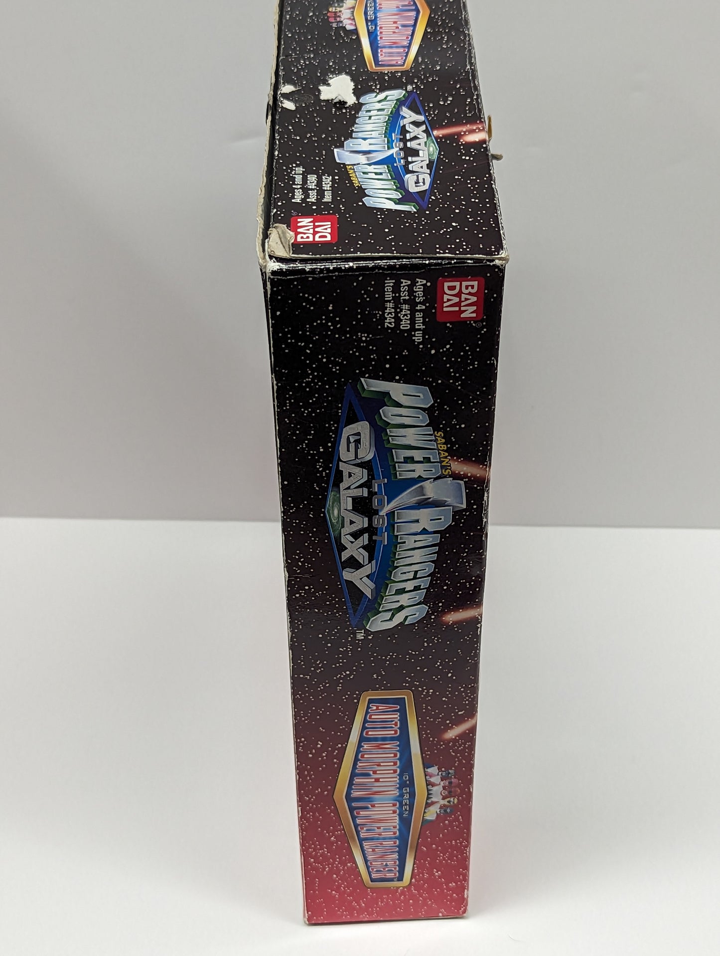1999 Power Rangers Lost Galaxy 10" Auto Morphin Green in Box USED 1C