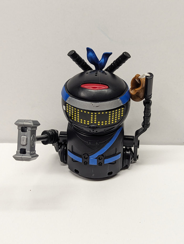 Spinmaster Ninja Bots Battling Robots black with Boot & Hammer USED 1C