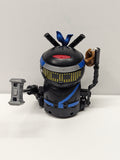 Spinmaster Ninja Bots Battling Robots black with Boot & Hammer USED 1C