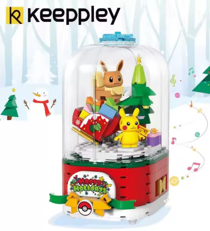 Pokemon Keeppley Christmas Snow Globe Building Block Set