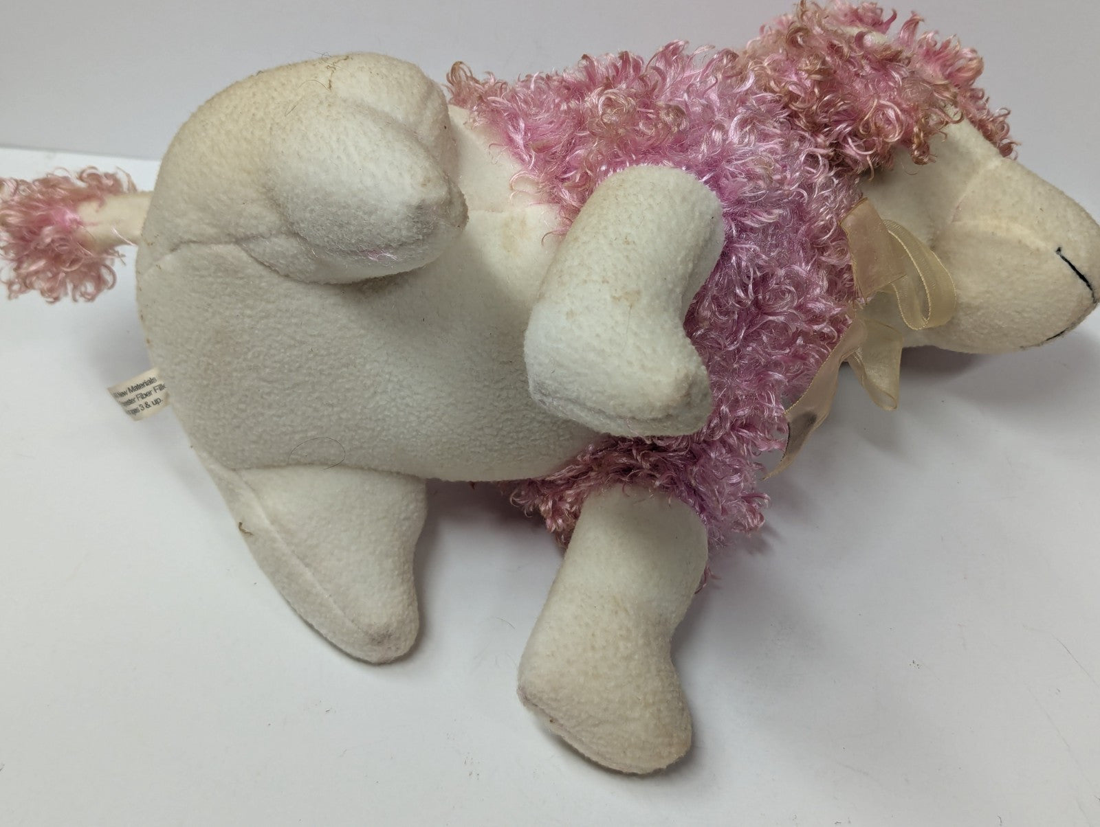 90's Toymax Collection Pink Poodle Plush Curly Hair Puppy Dog NWT