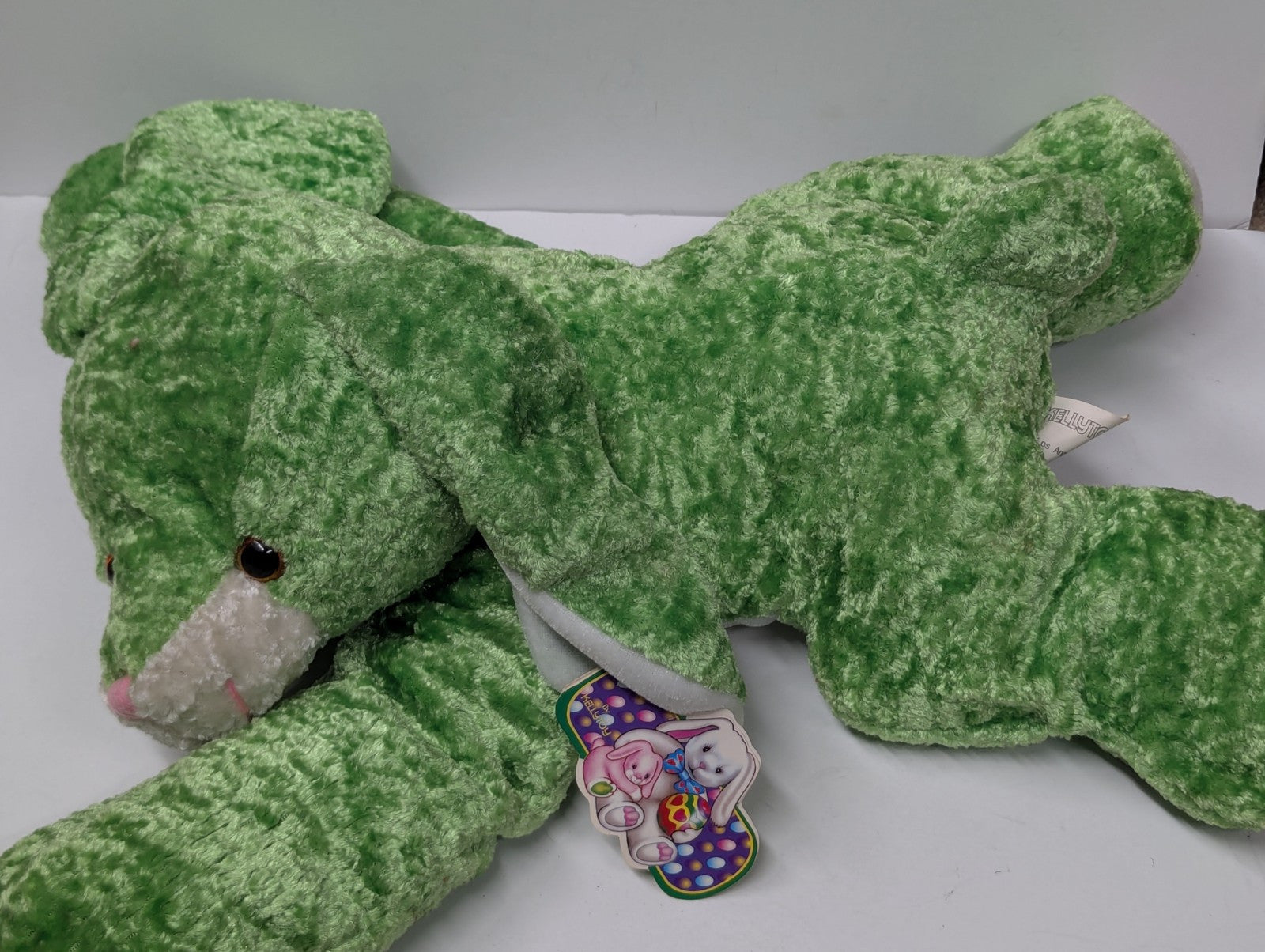 1997 16" Green Rabbit Plush By KELLY TOY NWT 