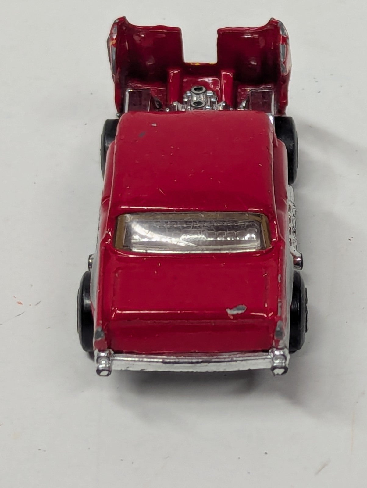 Vintage Matchbox Superfast No. 4 ‘57 Chevy Red Flames, Tilting Hood, 1979