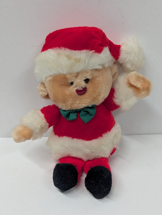 Vintage Santa Elf Christmas Plush Made In Korea Rare Stuffed Doll