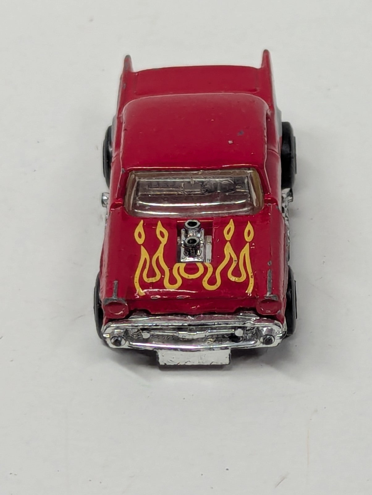 Vintage Matchbox Superfast No. 4 ‘57 Chevy Red Flames, Tilting Hood, 1979