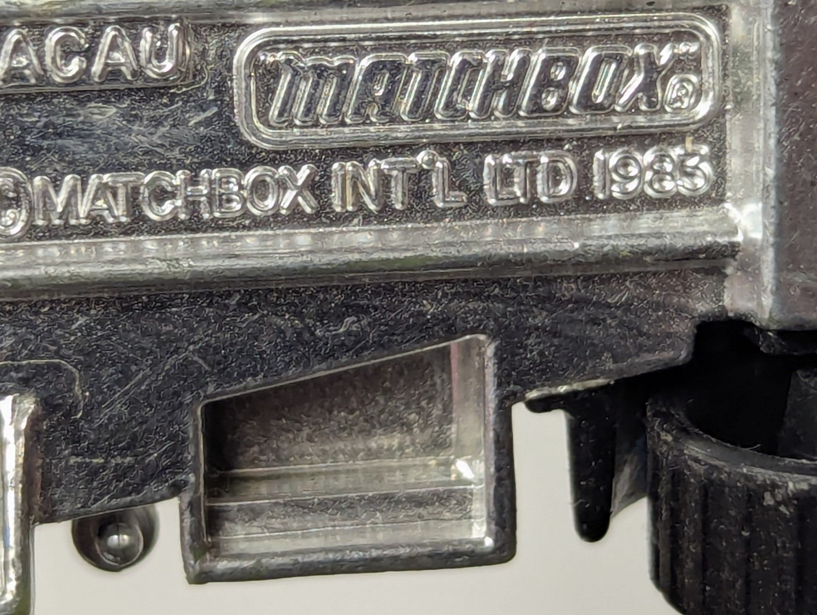 1983 Matchbox Convoy Big Rig Black PETERBILT 3” Collectible RARE MACAU Hood