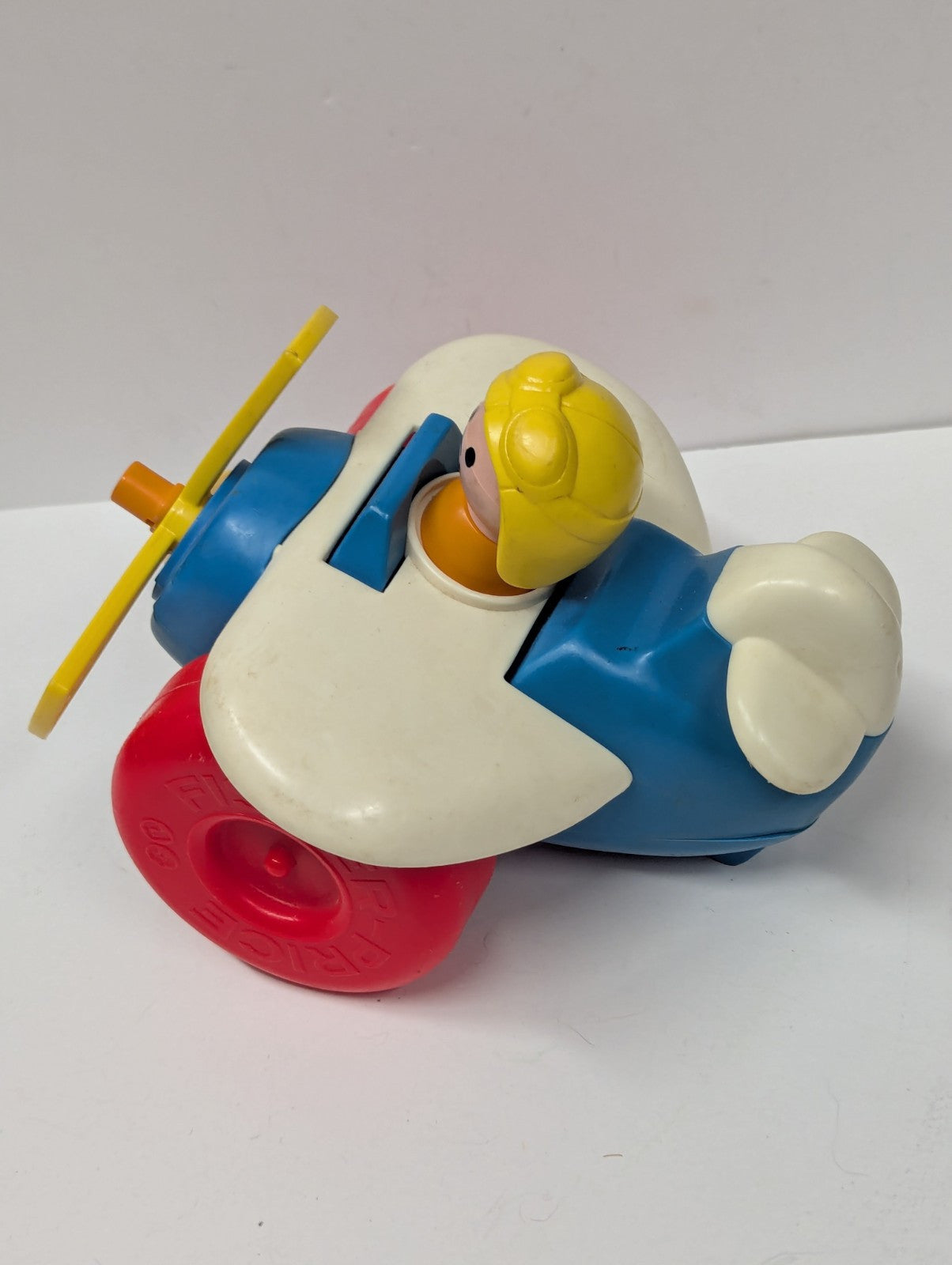 Vintage 1980 Fisher Price Airplane Plane Pull Toy Pilot #171 