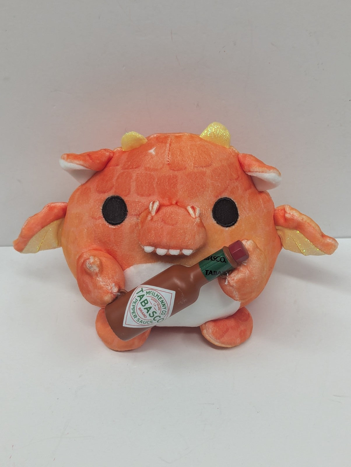 Zuru Snackles Felix Tabasco Hot Sauce Orange Dragon 5" Plush Mini Brands Stuffed