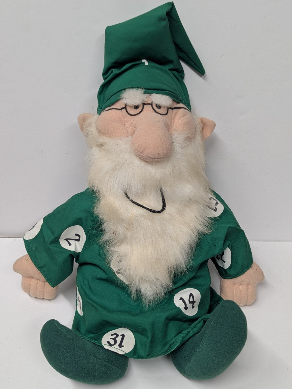 1994 Green Illinois Lotto Lottery Wizard 17" Plush 