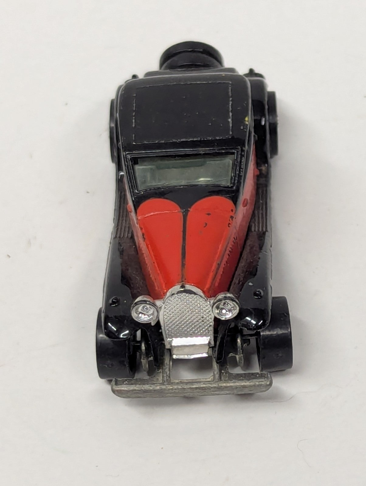 Vintage 1980 Hot Wheels '37 Bugatti Black w/Orange Tampo Diecast Malaysia