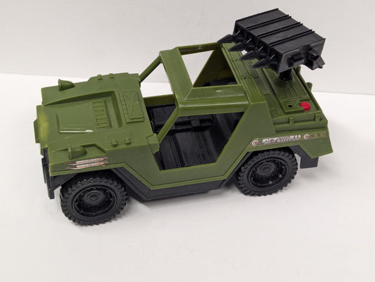Unbranded Plastic Green Military Jeep with Anti Air Launcher Sounds work
