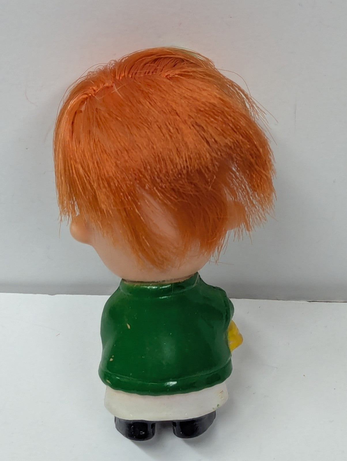 Vintage YuleTide Rubber Large Redhead Christmas Ornament Crying With Bell