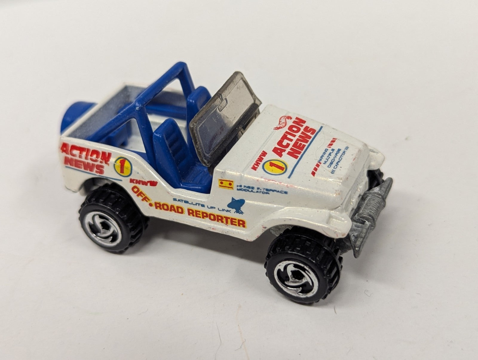1990 HOT WHEELS KHWW ACTION NEWS JEEP OFF ROAD REPORTER 