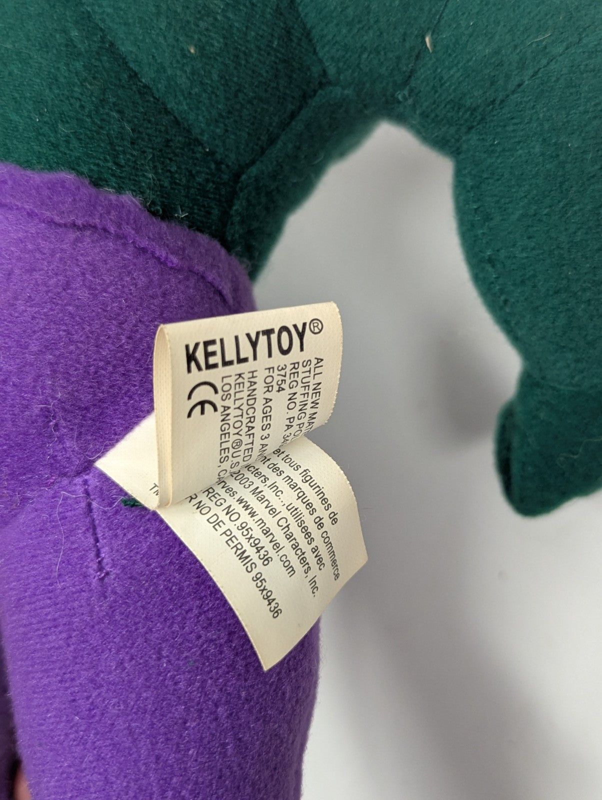 2002 THE INCREDIBLE HULK - 15” Kellytoy Plush - Marvel Plush NWT