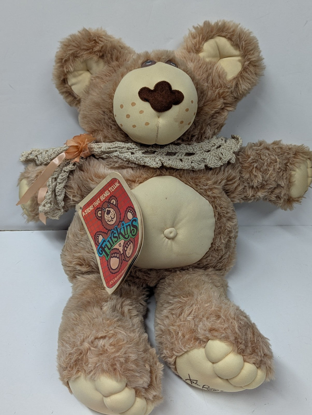 Furskins Teddy Bear Brown Vintage 1984 Cabbage Patch Xavier Roberts 22" NWT