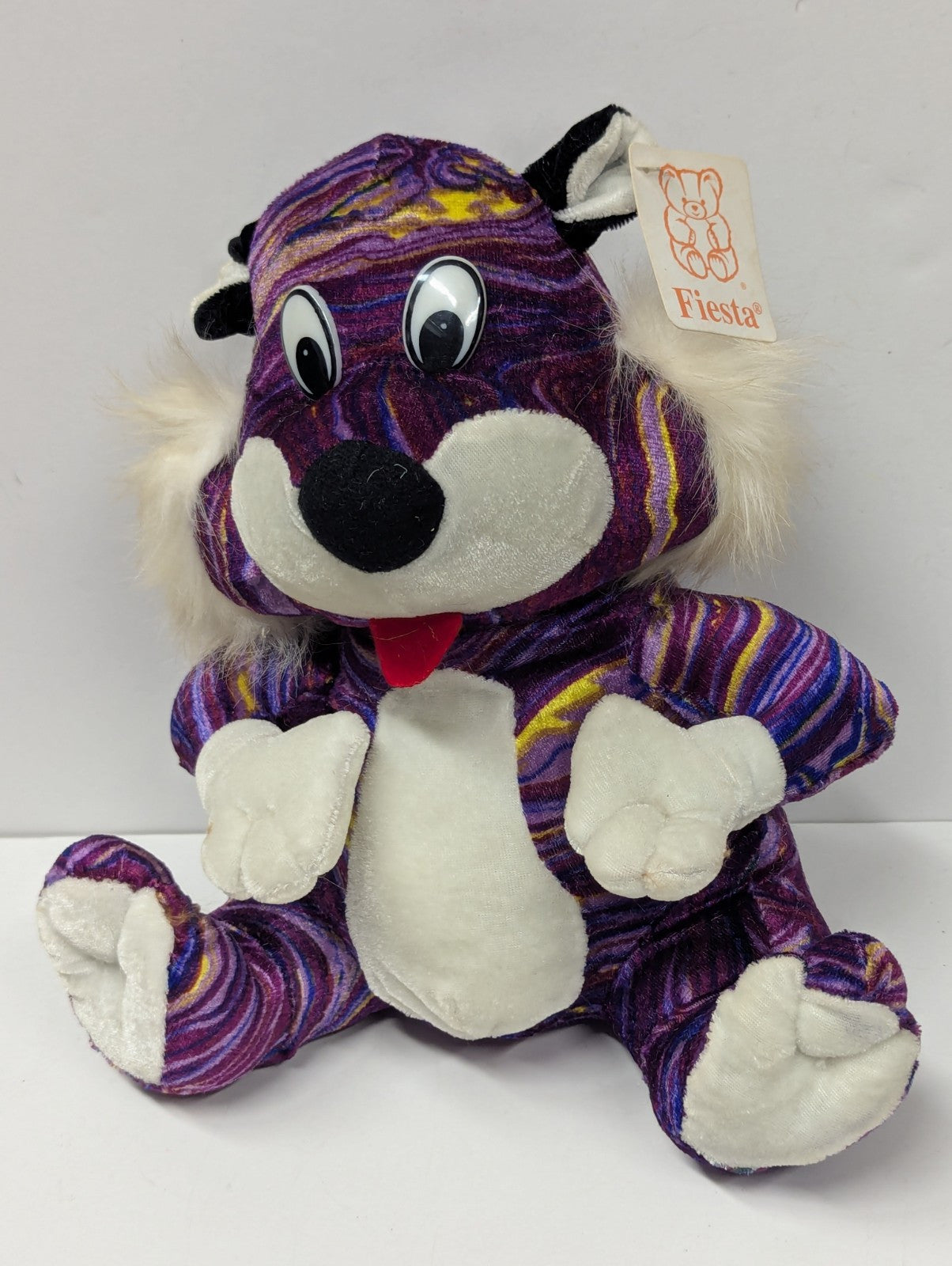 Vintage 2000 Fiesta Purple Lion Plush with Tag
