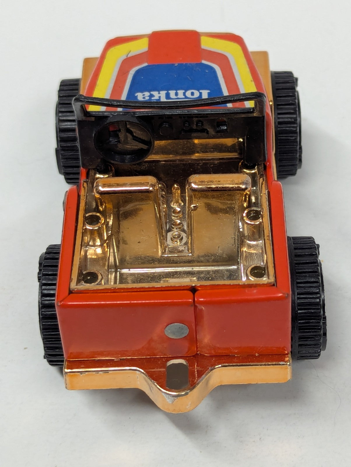 Vintage 1979 Rare Metallic And Organe Tonka Jeep Truck 4.5"