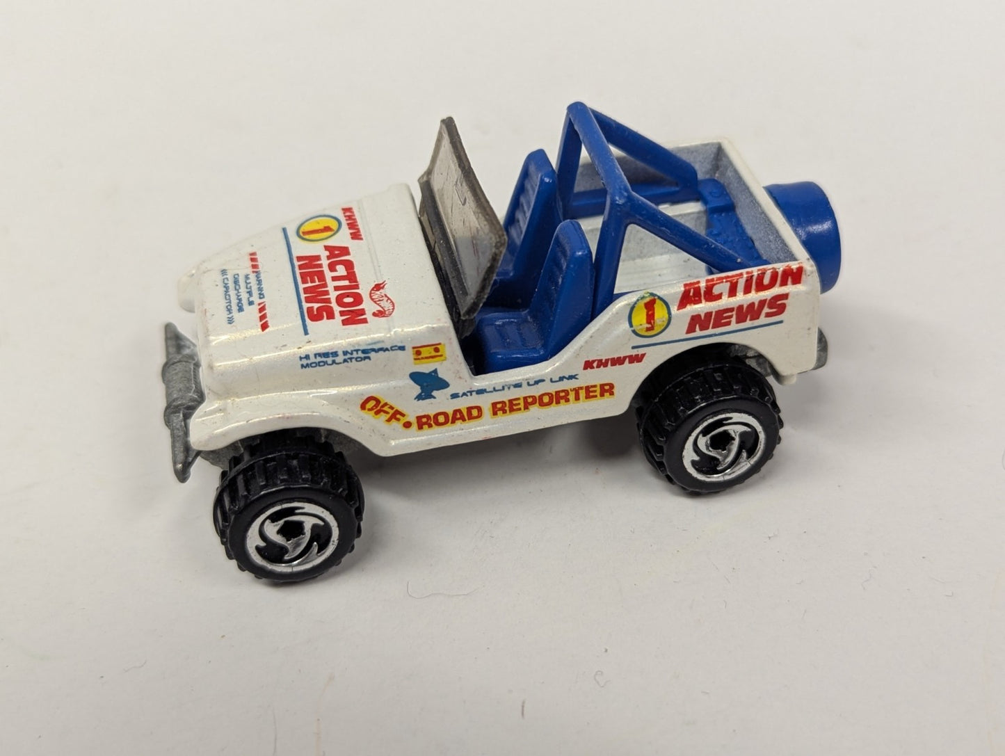 1990 HOT WHEELS KHWW ACTION NEWS JEEP OFF ROAD REPORTER 