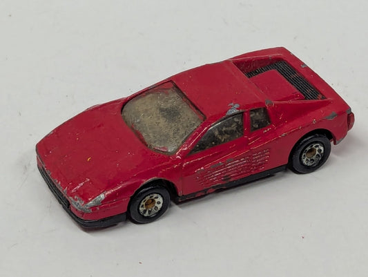 1986 Matchbox Ferrari Testarossa Red Die Cast Metal 1:59 Scale Macau