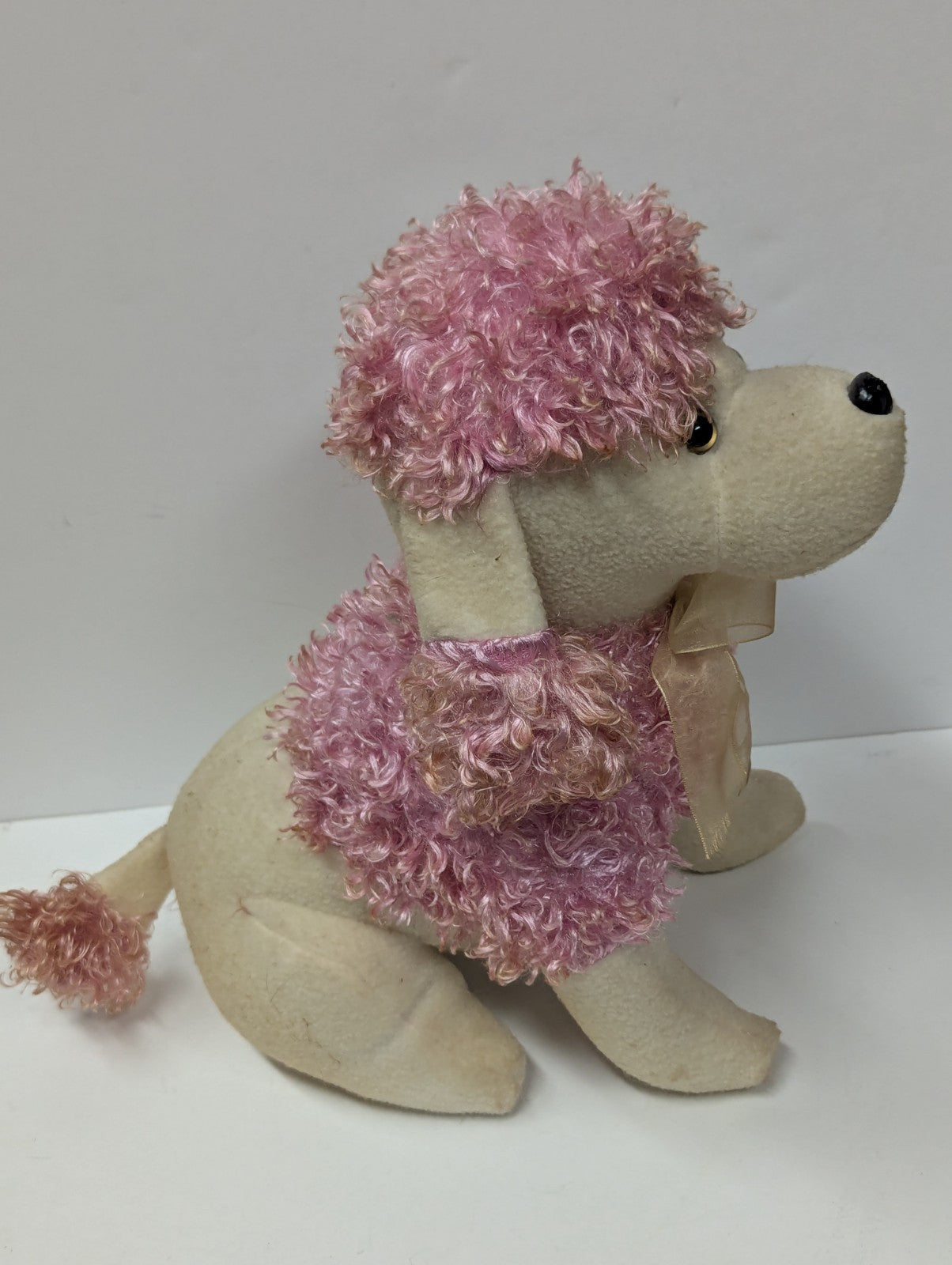90's Toymax Collection Pink Poodle Plush Curly Hair Puppy Dog NWT