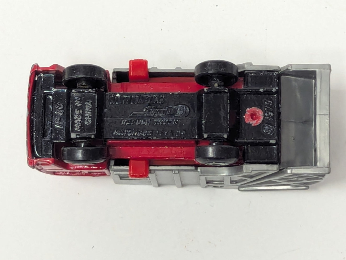 1979 Matchbox Recycle Garbage Truck Red Cab  w/Silver Heil 1:86