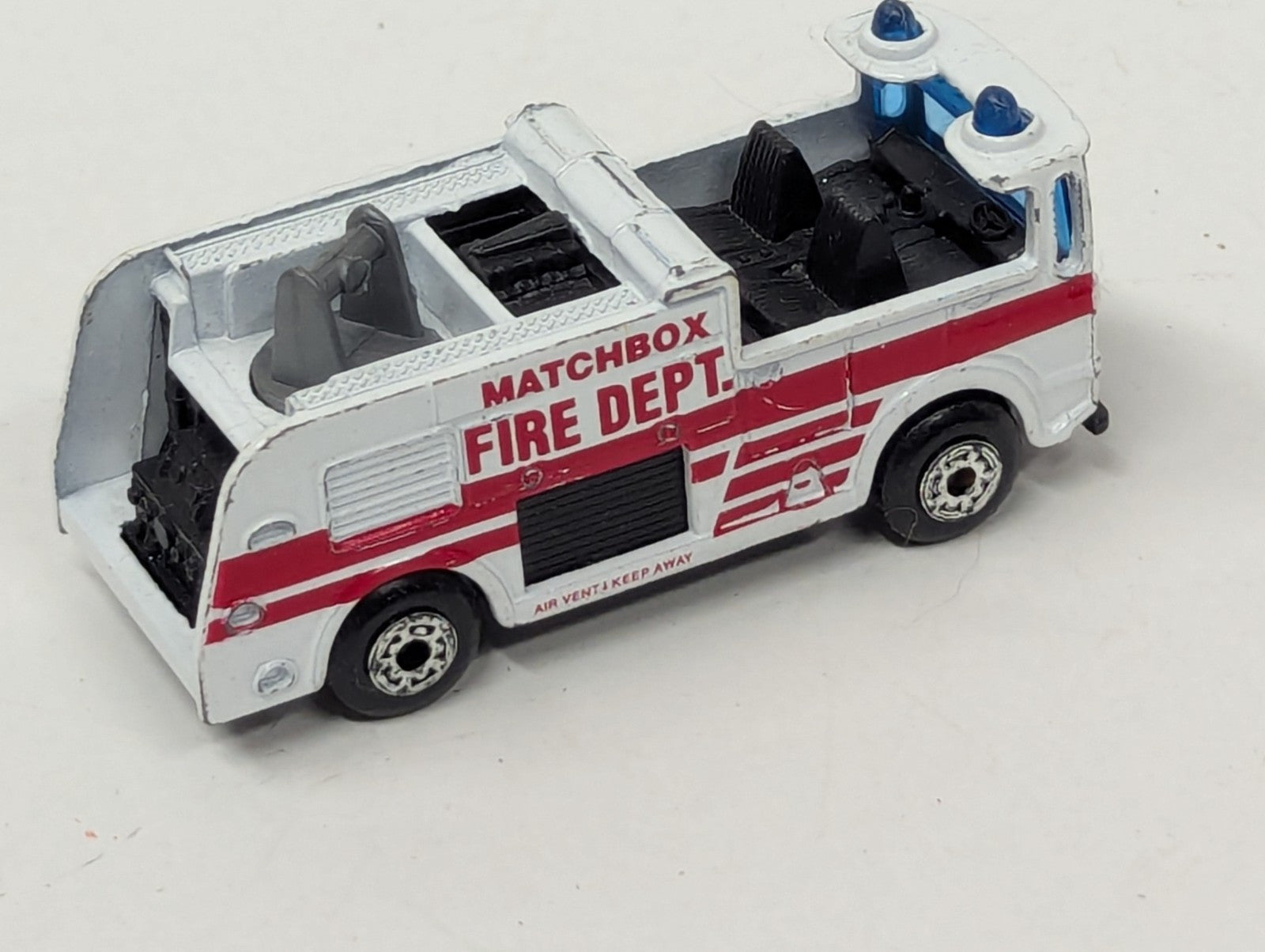 Vintage 1981 Matchbox Snorkel Firetruck White