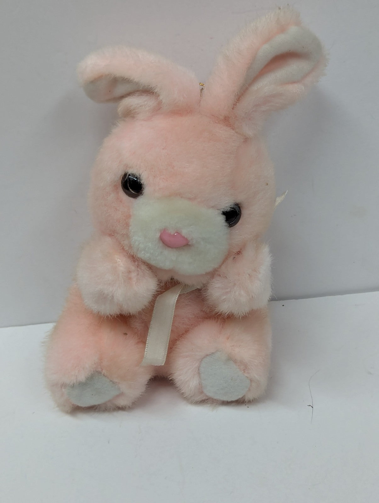 Vintage Pink Easter Bunny Rabbit Stuffed Plush