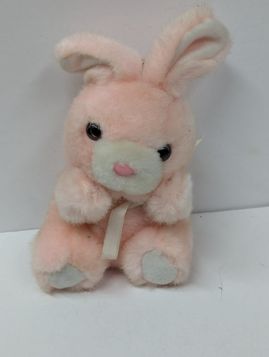 Vintage Pink Easter Bunny Rabbit Stuffed Plush