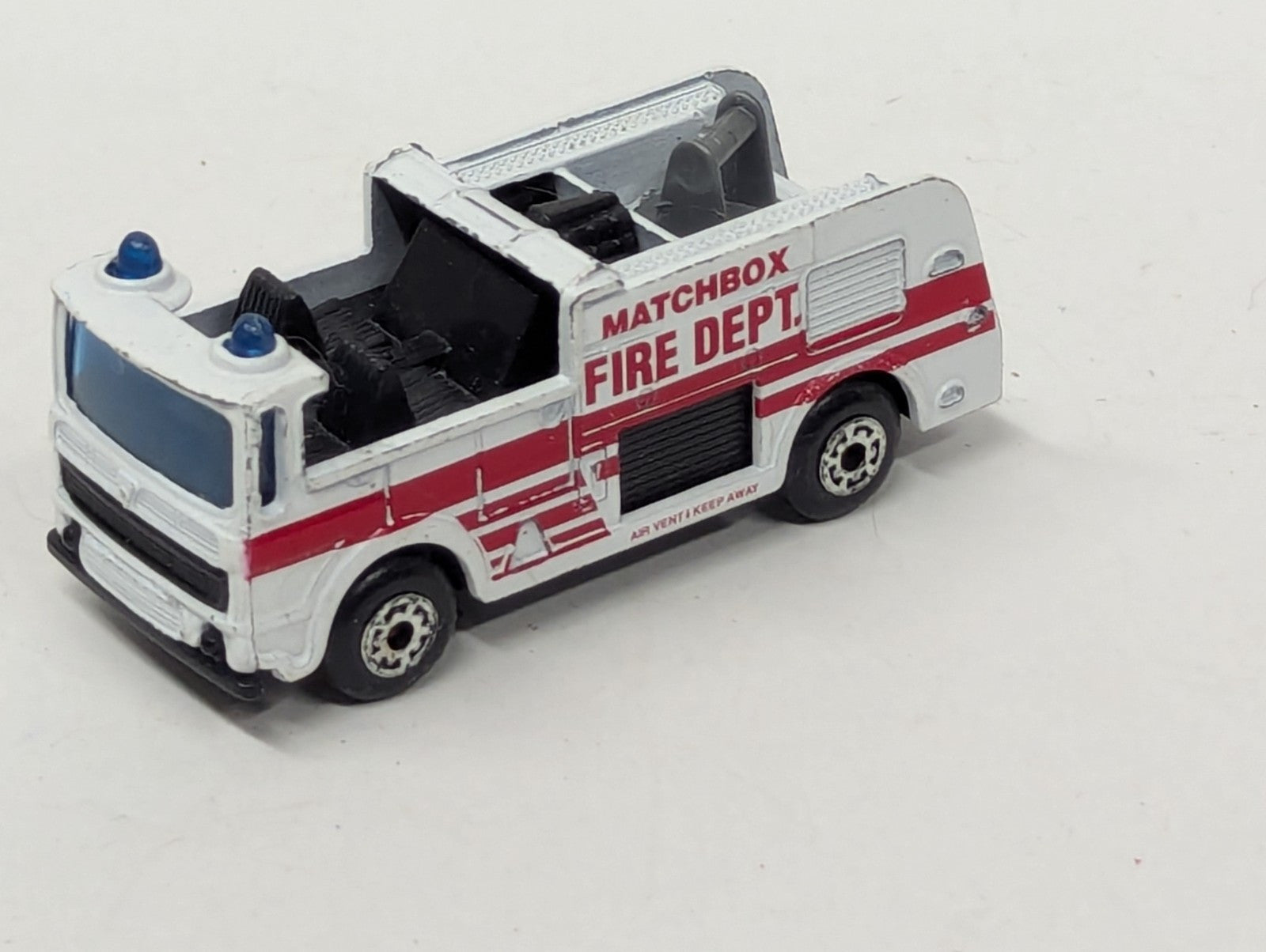Vintage 1981 Matchbox Snorkel Firetruck White