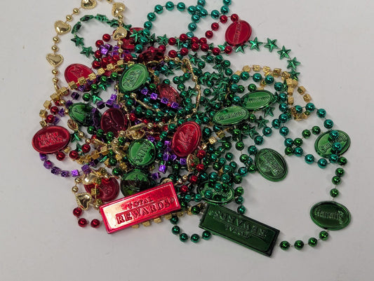 MARDI GRAS NECKLACE METALLIC CAESARS TOTAL REWARDS BEAD LOT