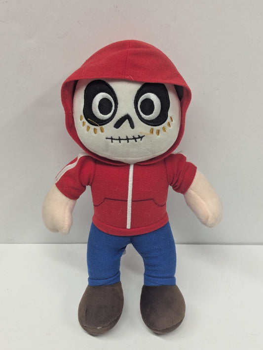 Pixar Coco MIGUEL Plush Doll Disney Store Red Hoodie Day Of The Dead Mask