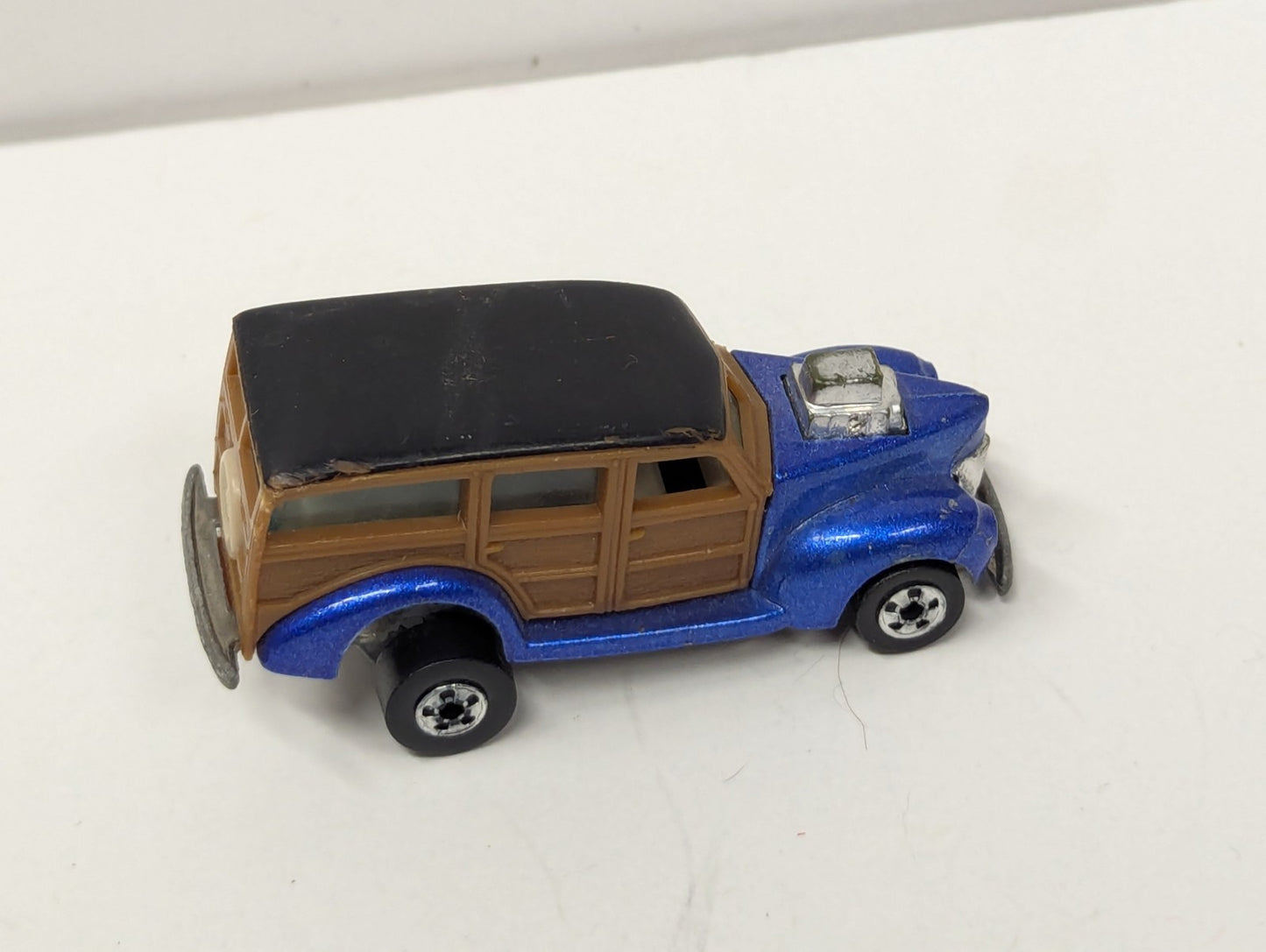 Vintage 1979 Hot Wheels Hi-Rakers Diecast 1/64 Blue 40's Woody Wagon Hot Rod HK