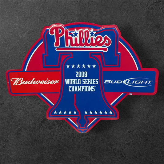 2008 Philadelphia Phillies World Series Budweiser/Bud Light Metal Sign (Large)